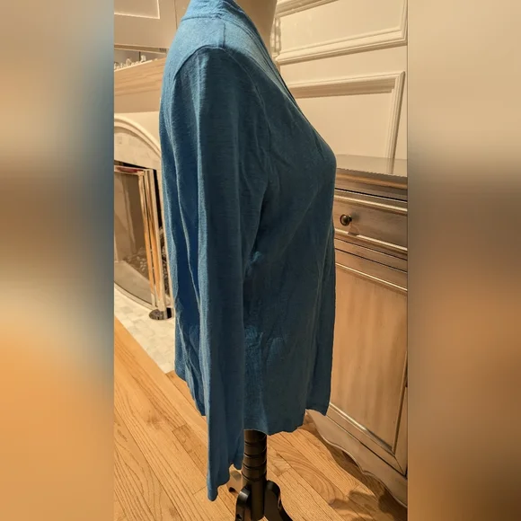 Chicos Bright Blue Open-Front Women's Sweater - Picture 4 of 7